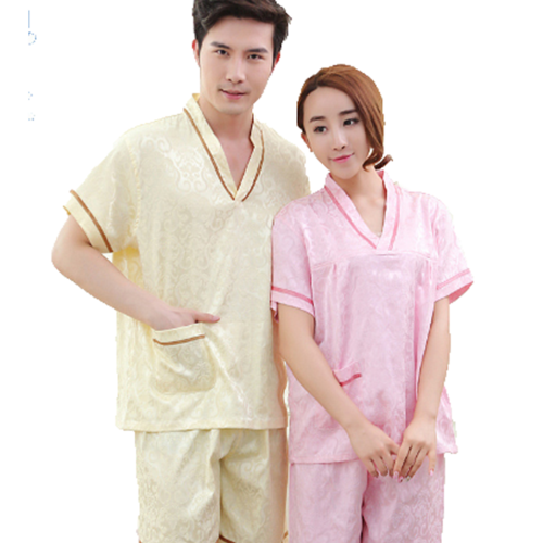 运动户外 运动服饰 韩版汗蒸服女纯棉桑拿服夏季薄款加肥大码浴衣家居